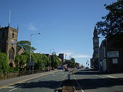 Entering Chorley Town Centre